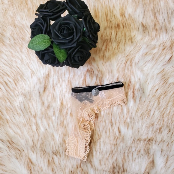 Women's Sexy Lace Apricot Heart Panty - Picture 7 of 9